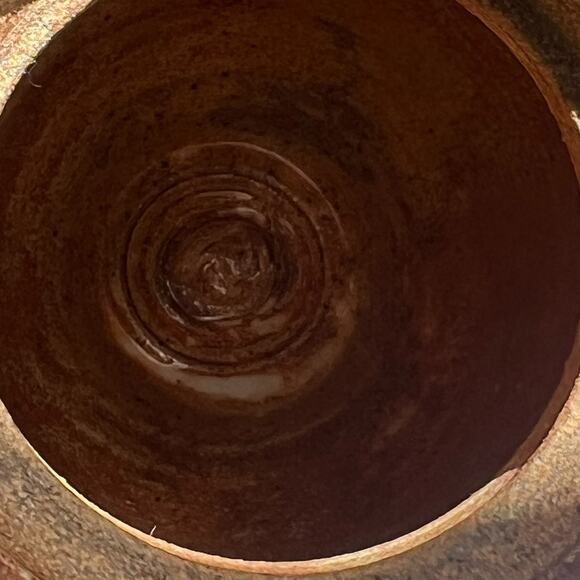 Studio Art Pottery Pot Canister With Lid Large Stoneware Speckled 11" - Picture 4 of 8